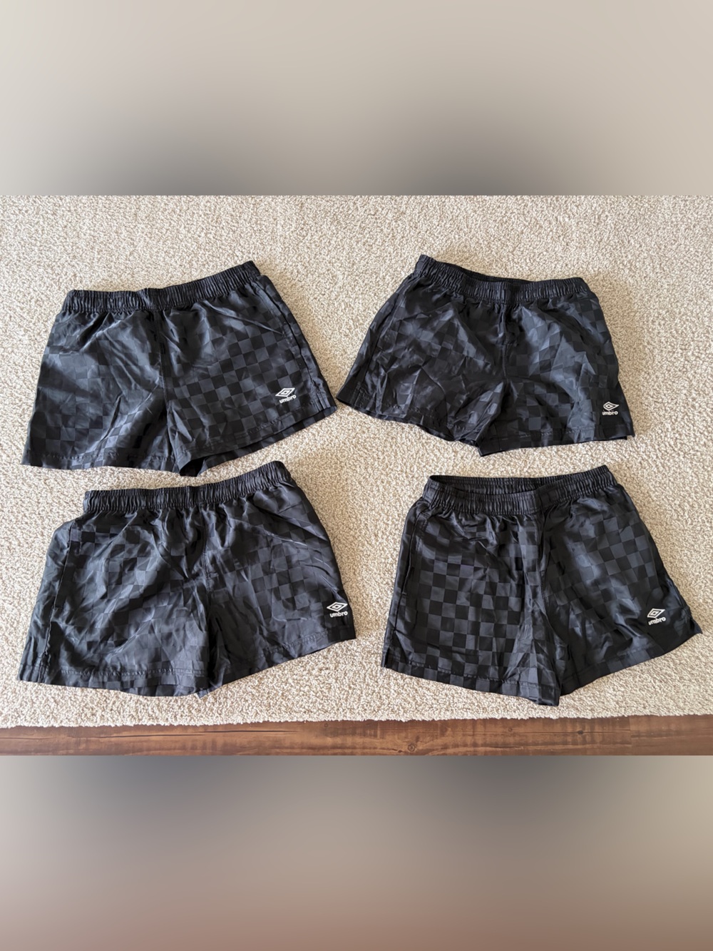 Umbro Black Soccer Shorts - 4 Pairs